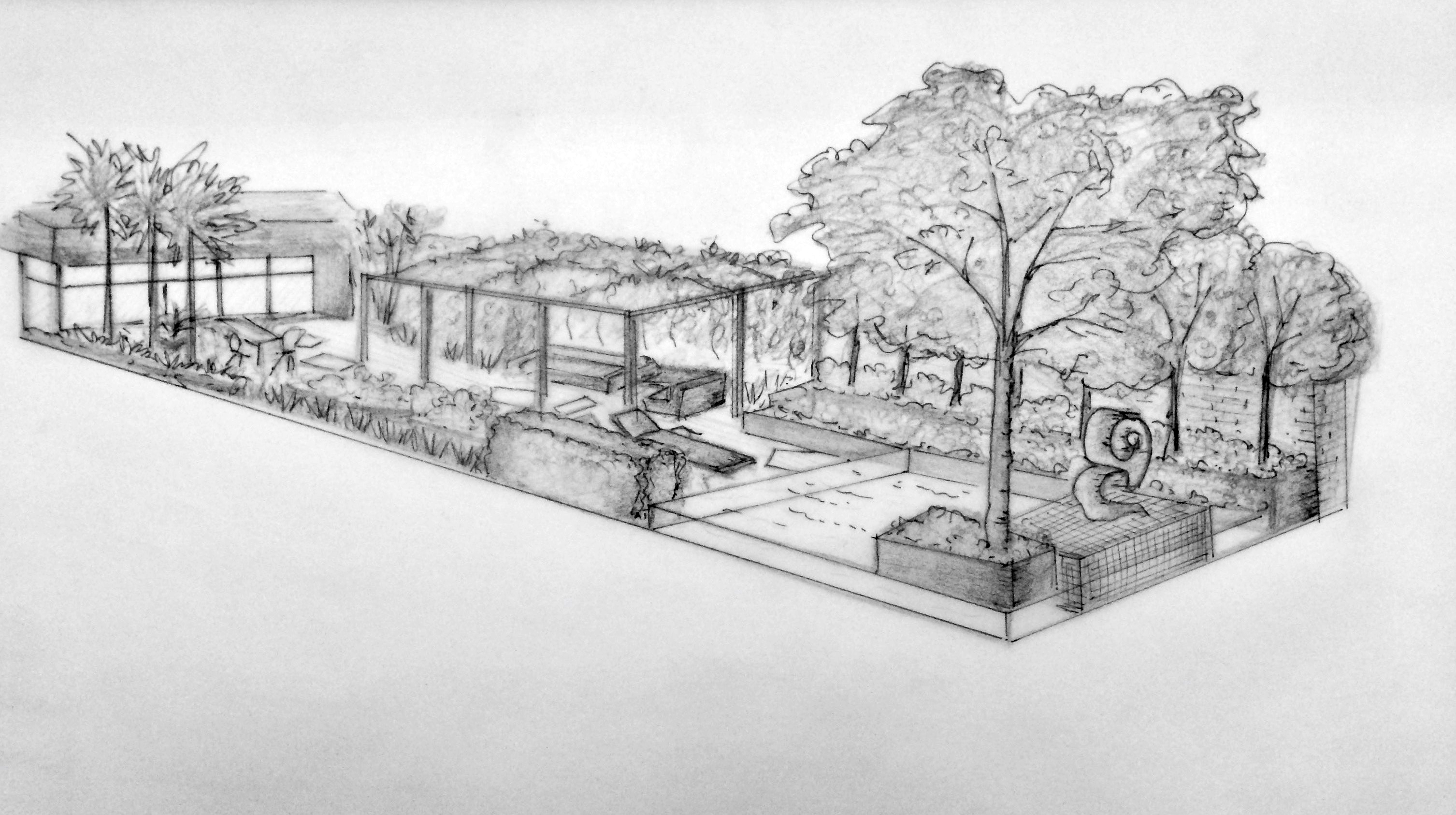 Contemporary roof terrace United Kingdom hand drawn 390d486f1342c88b230d69fc94ce8cfb