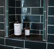 Herringbone Backsplash Subway Tile Elegant Teal Subway Tile Shower with A Stunning Niche