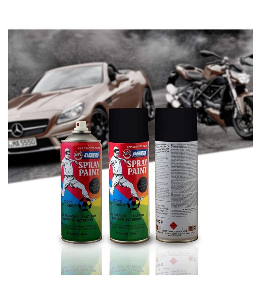 High Heat Paint Awesome Abro Multipurpose Colour Spray Paint Can for Cars and Bikes 2 Pcs High Heat Black