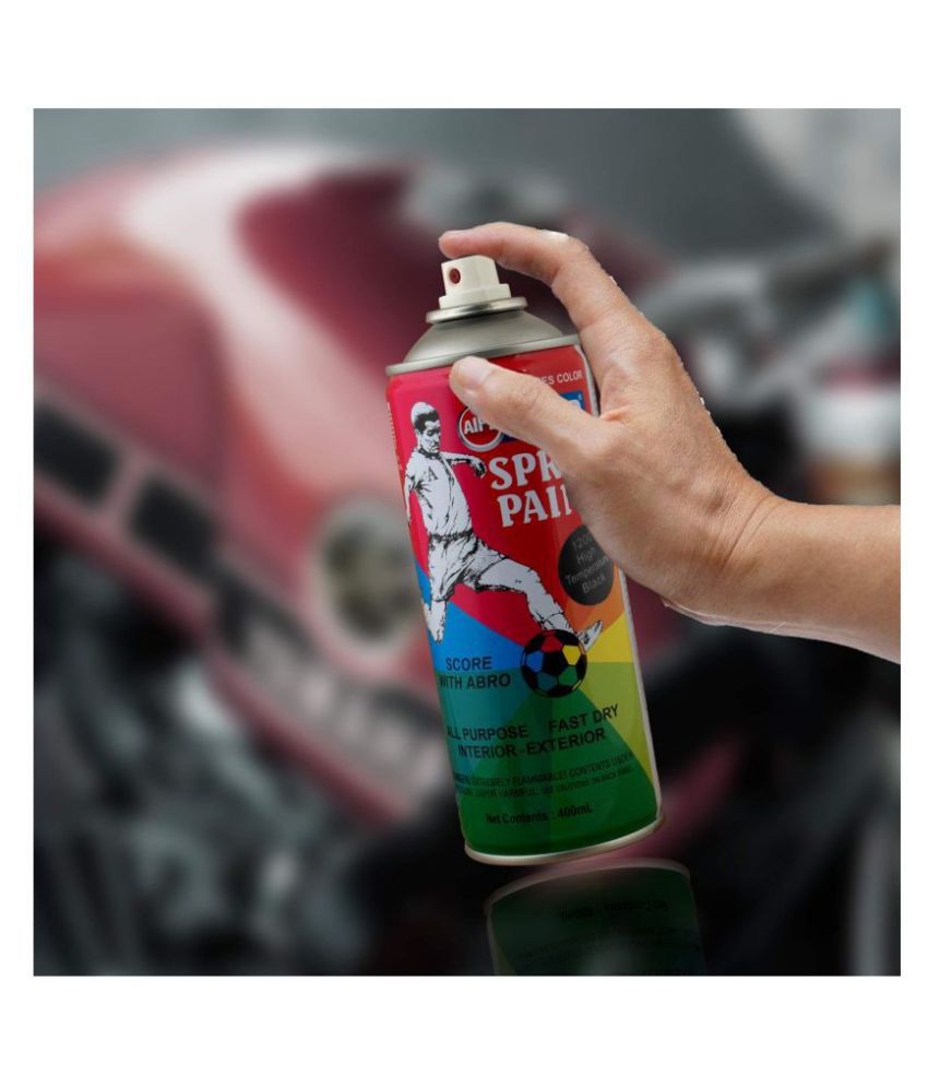 High Heat Paint Awesome Abro Multipurpose Colour Spray Paint Can for Cars and Bikes 2 Pcs High Heat Black