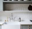 Kitchen Ideas with White Brick Backsplash Luxury Sage Green Cabinets White Apron Front Sink White Brick