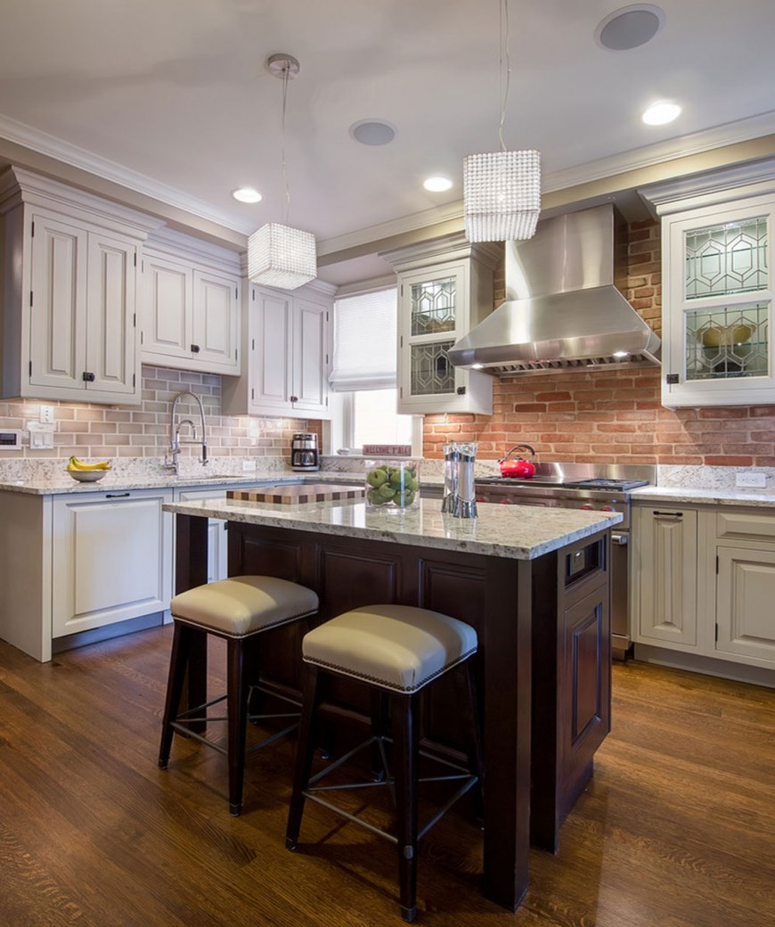 Kitchen with Brick Backsplash Luxury White Brick Backsplash In Kitchen Elegant Kitchen Backsplash