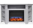 Modern Corner Electric Fireplace Unique Tyler Park 56 In Electric Corner Fireplace In White with Led Multi Color Display