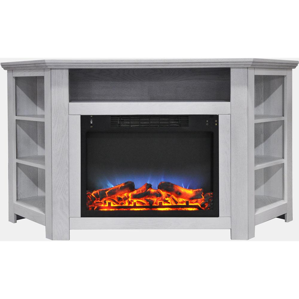 Modern Corner Electric Fireplace Unique Tyler Park 56 In Electric Corner Fireplace In White with Led Multi Color Display