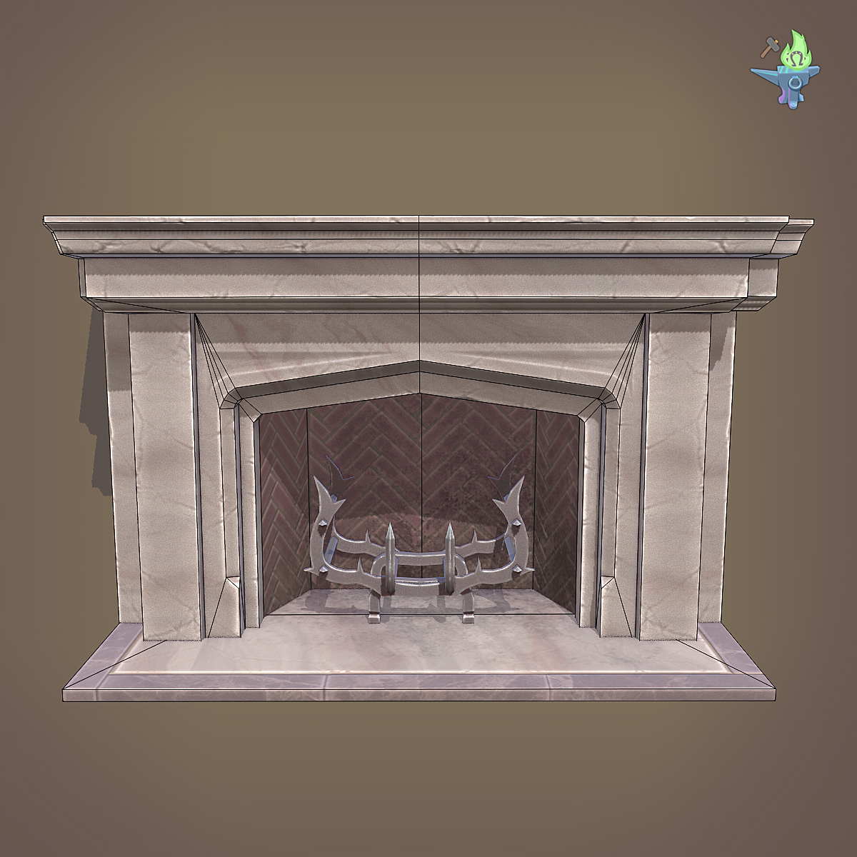 Rendering Fireplace Lovely Neo Gothic Fireplace