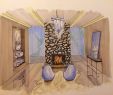 Rendering Fireplace Luxury Interior Design Hand Rendering Markers Colored Pencils