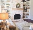 Rustic Shiplap Fireplace Lovely Built In Bookshelves Shiplap Whitewash Brick Fireplace