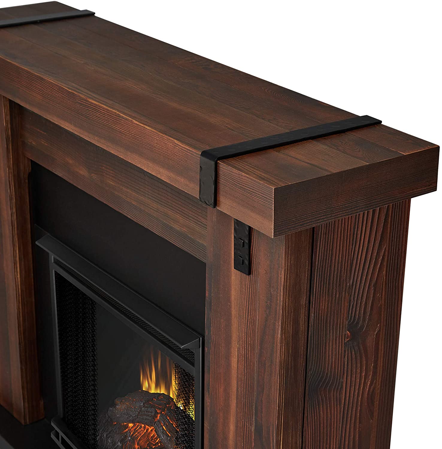 Rustic Wood Fireplace Surround Fresh Real Flame aspen Electric Fireplace Barn Wood Grey