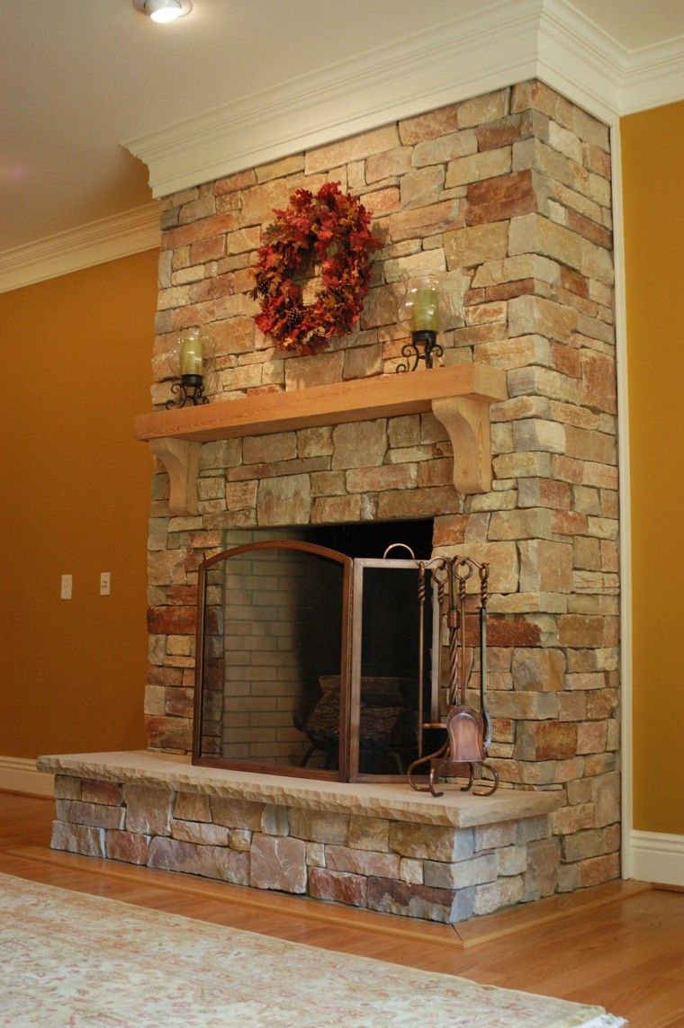 Rustic Wood Fireplace Surround Inspirational Chimeneas Dise±o Rustico Ideas Para Entrar En Calor