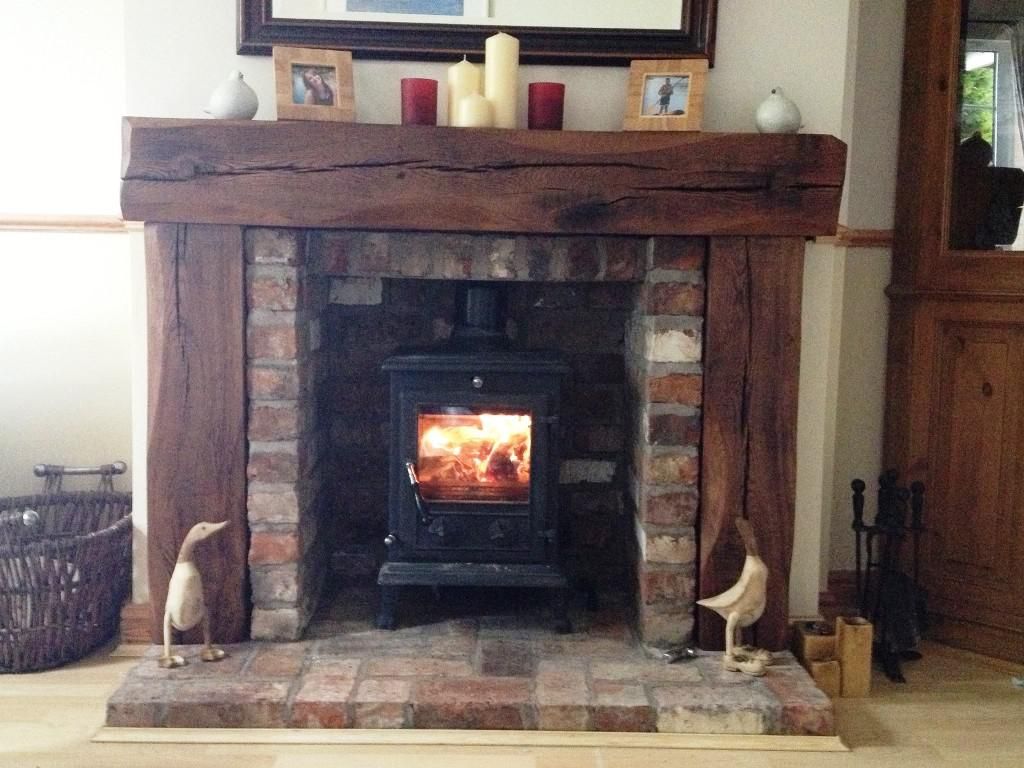 Rustic Wood Fireplace Surround New Twitter Google Pinterest Stumbleupon Email