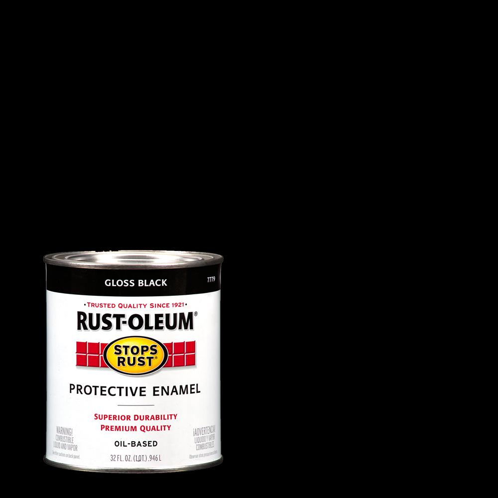 Rustoleum High Heat Paint Beautiful Rust Oleum Stops Rust 1 Qt Protective Enamel Gloss Black Interior Exterior Paint