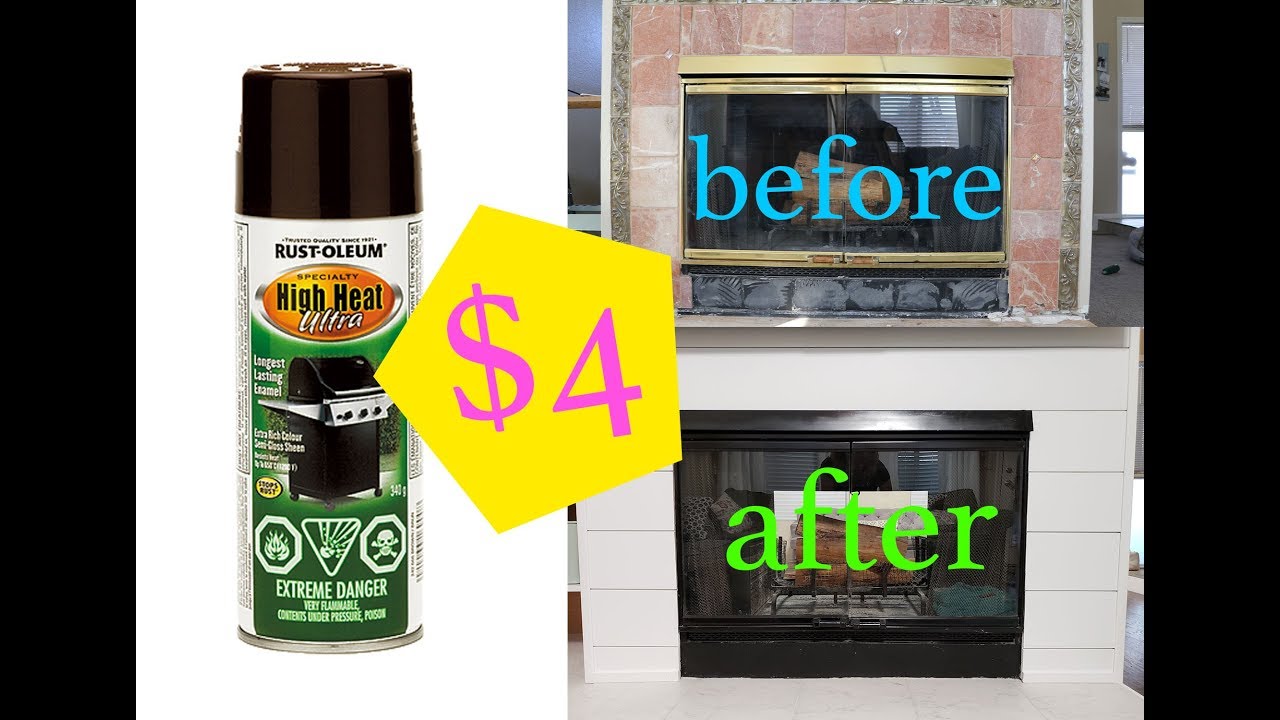 Rustoleum High Heat Paint Unique $4 Diy Fireplace Makeover Rustoleum High Heat Spray Paint