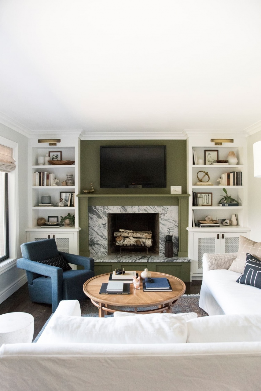Whitewashed Brick And Shiplap Fireplace With Tv Over Mantle small living room with fireplace home tour with sarah gibson of room for tuesday from small living room with fireplace