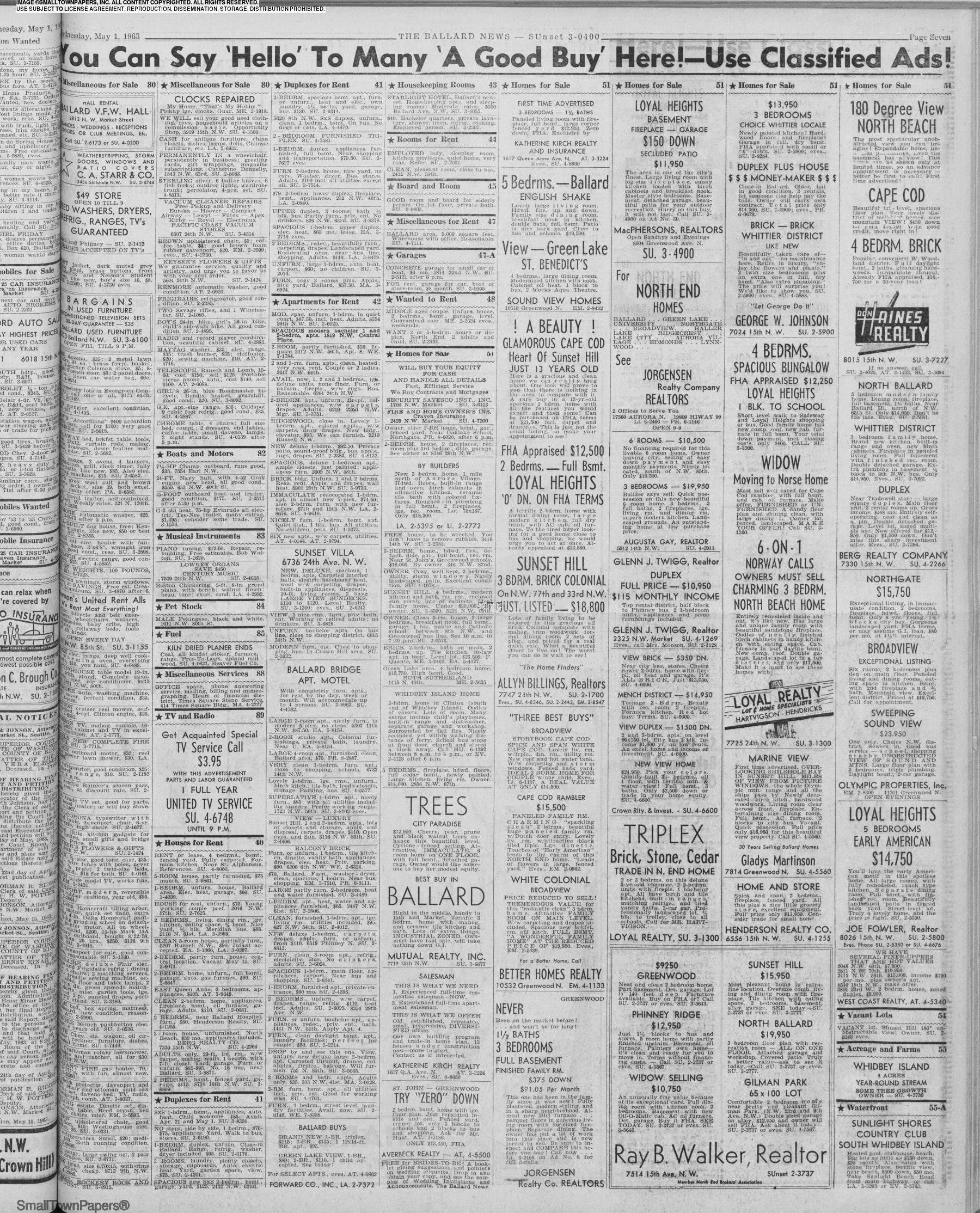 Stone Fireplace Ark Inspirational Ballard News Tribune May 1 1963 Page 7