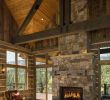 Stone Fireplace with Wood Mantel Awesome Cliffside Mining Style Home Gallery