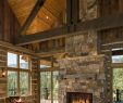 Stone Fireplace with Wood Mantel Awesome Cliffside Mining Style Home Gallery