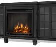 Stone Fireplace with Wood Mantel Elegant Real Flame Marlowe Electric Entertainment Fireplace In Black Finish