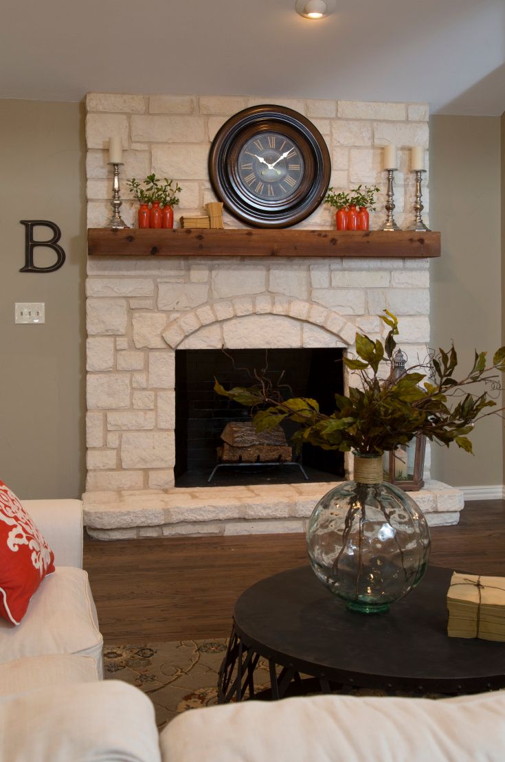 Stone Fireplace with Wood Mantel Fresh as Seen On Hgtv S Fixer Upper