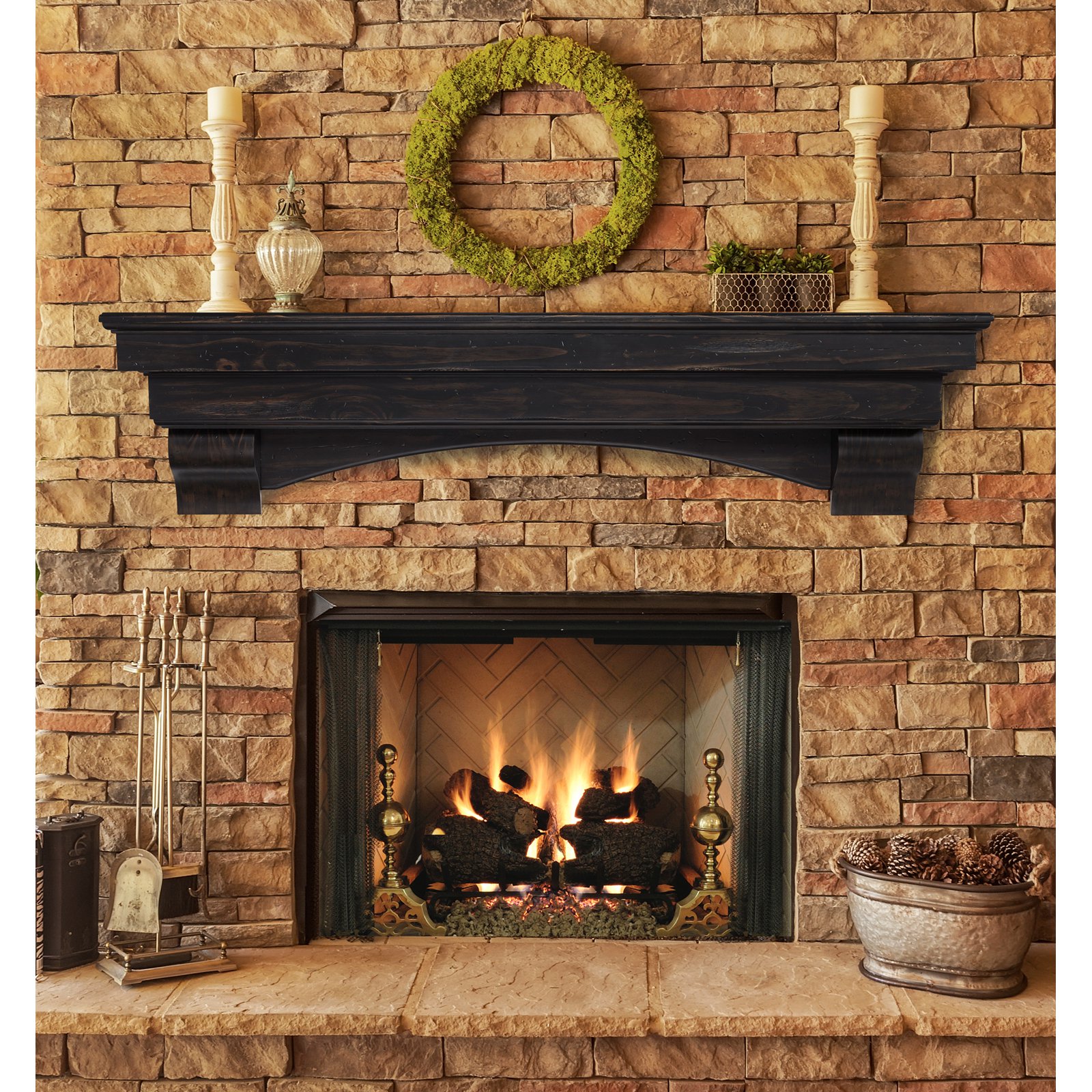 Stone Fireplace with Wood Mantel Lovely Fireplace Contemporary Fireplace Mantels with Rock Wall