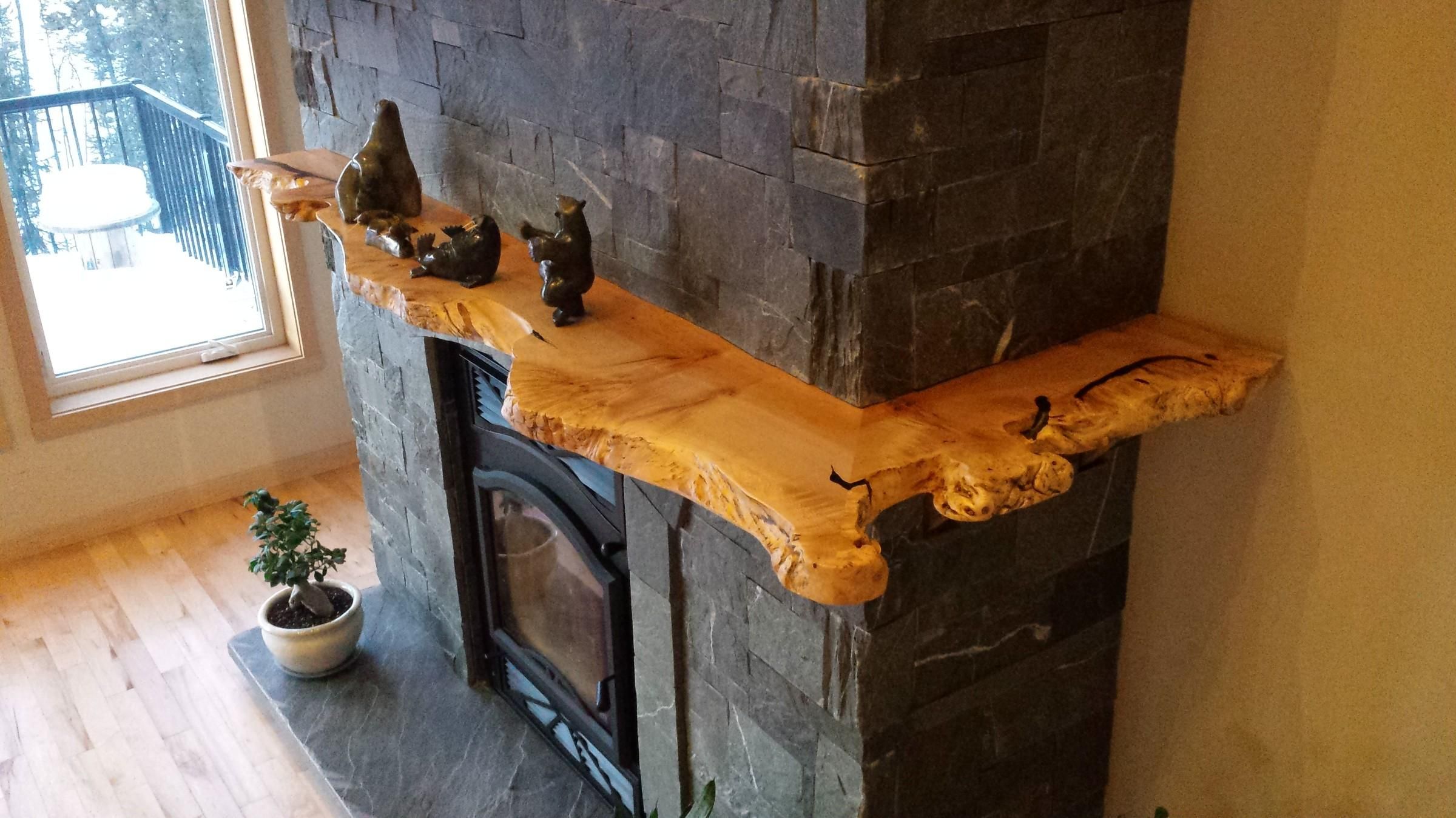 Stone Fireplace with Wood Mantel Unique Wrap Around Mantel In 2020