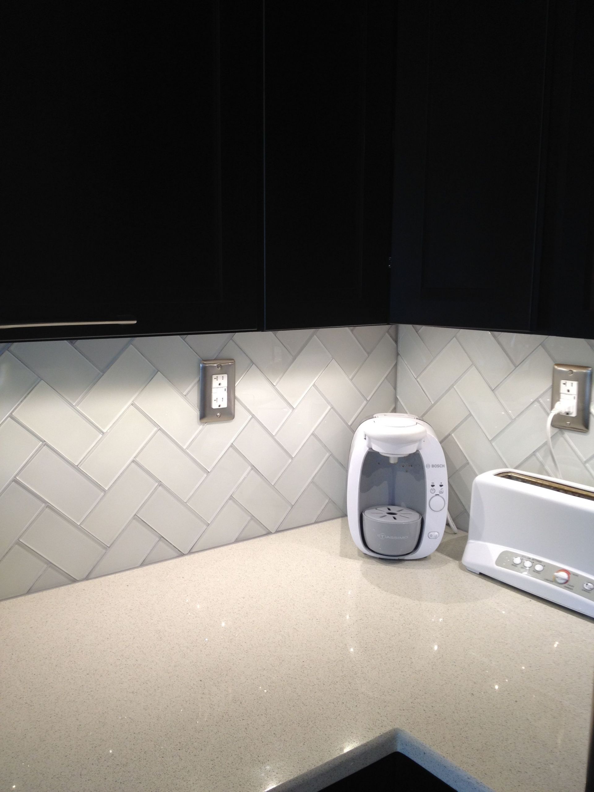 Subway Tile Herringbone Backsplash Elegant Herringbone Pattern White Glass Subway Tile Added Delorean