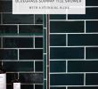 Subway Tile Herringbone Backsplash Fresh Teal Subway Tile Shower with A Stunning Niche