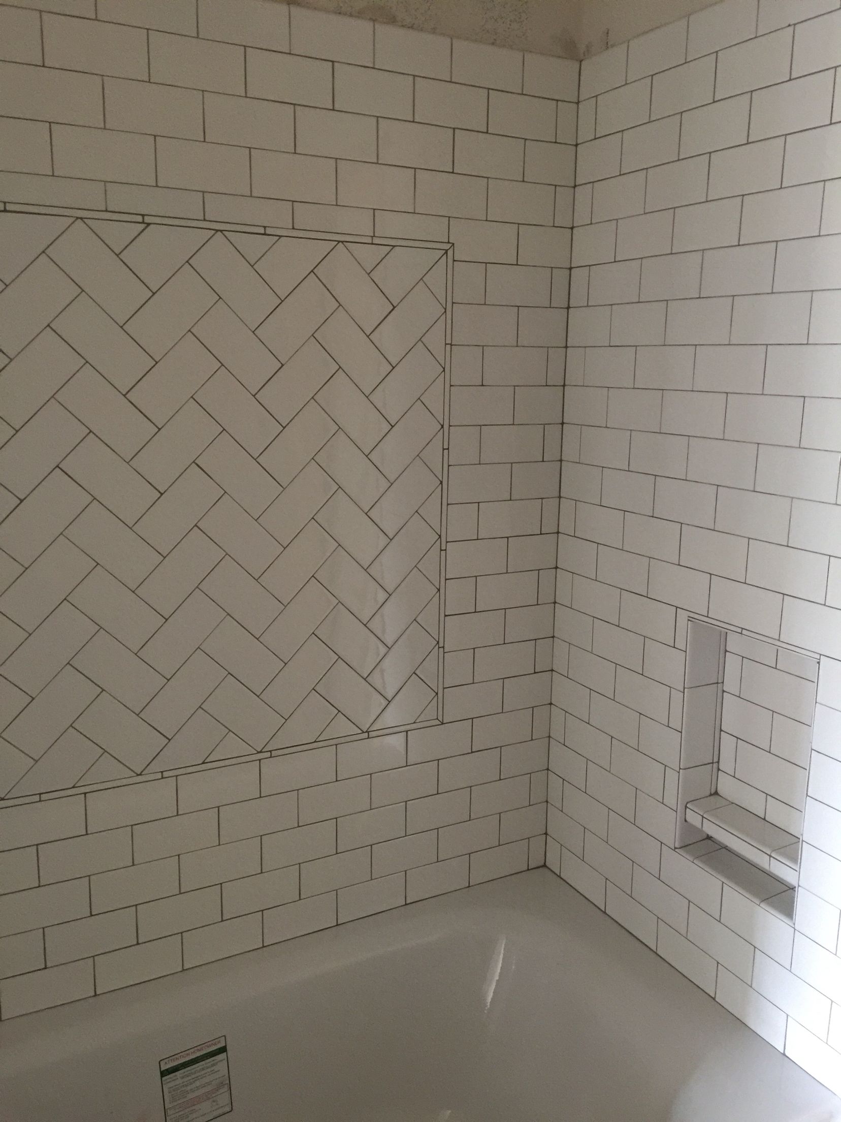 Subway Tile Herringbone Elegant My Kids New Tub and Tile Surround White Subway Tiles with