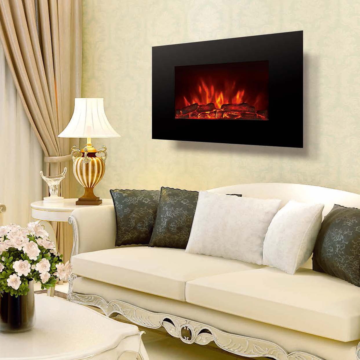 Tv and Fire Wall Lovely Efp Approved Wall Mounted Electric Fireplace Heater Ef420slb