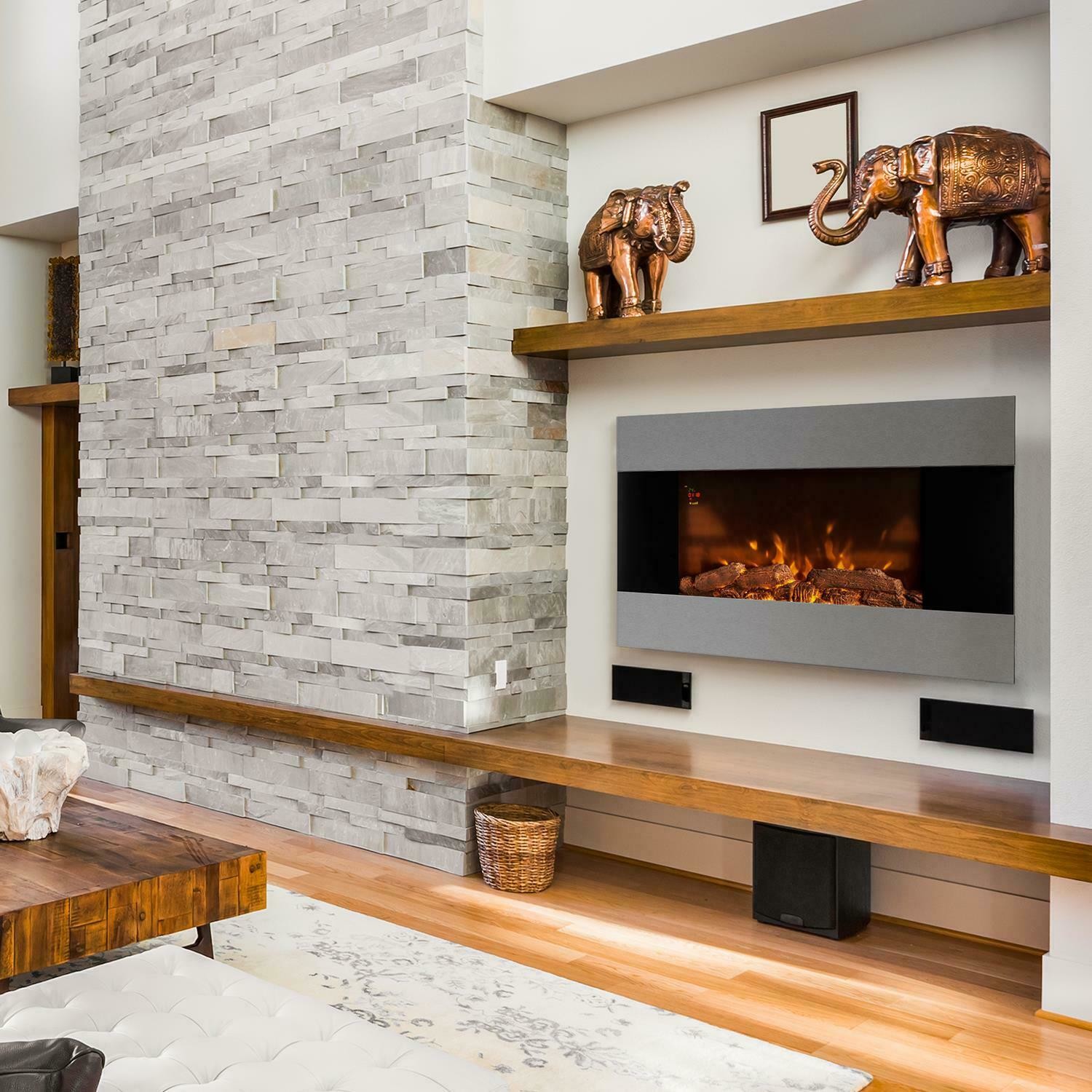 EFP APPROVED Wall Mounted Electric Fireplace Heater EF420SLB d d6bbfda6fd511ab86b