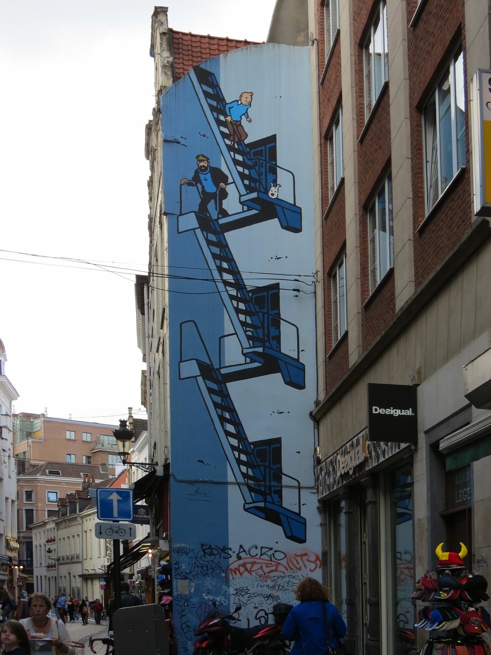 Tv and Fire Wall Lovely Tintin Mural Painting Brussels 2020 All You Need to Know