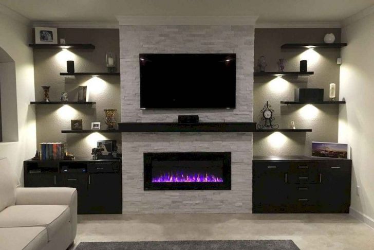 Tv Fire Wall New 50 Diy Floating Shelves for Living Room Decorating