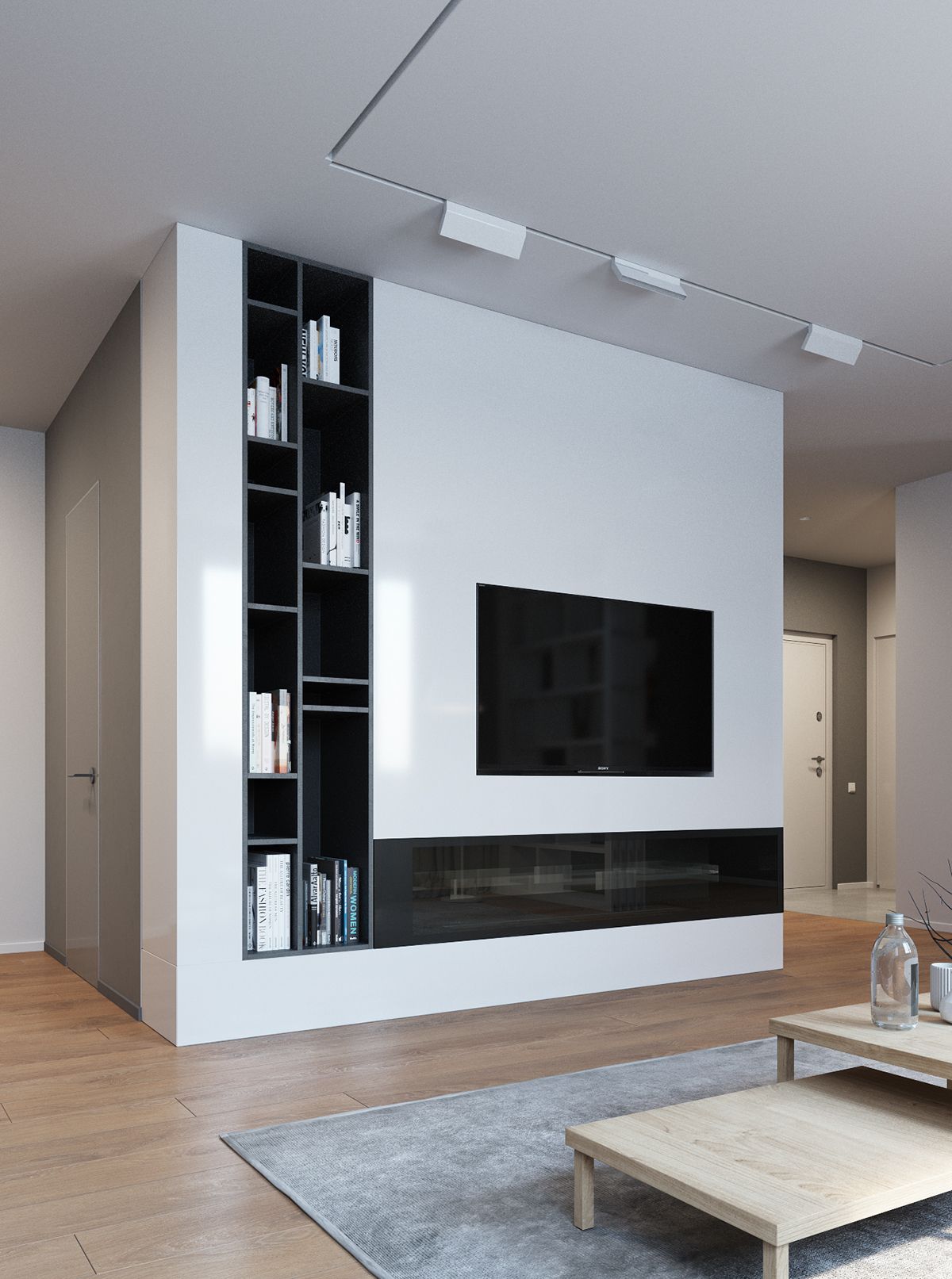 Tv Fireplace Wall Unit Designs Elegant Ð¡ozy Minimalism On Behance Tv Wall