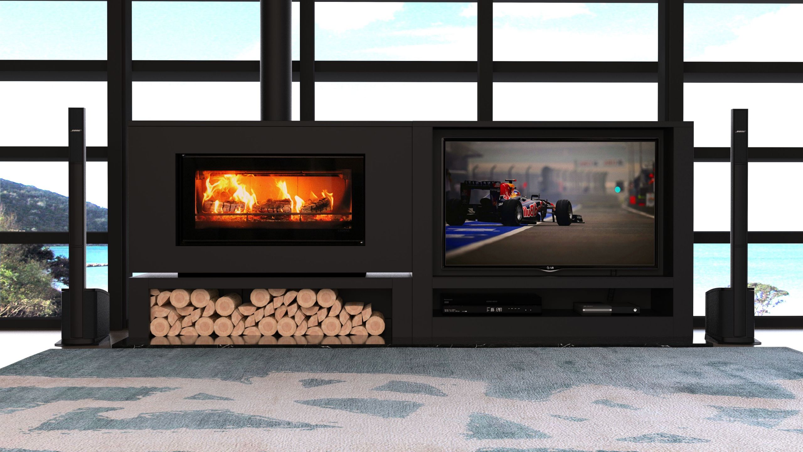 Tv Fireplace Wall Unit Designs Elegant the Fireplace Introduces New Side by Side Tv and Fireplace