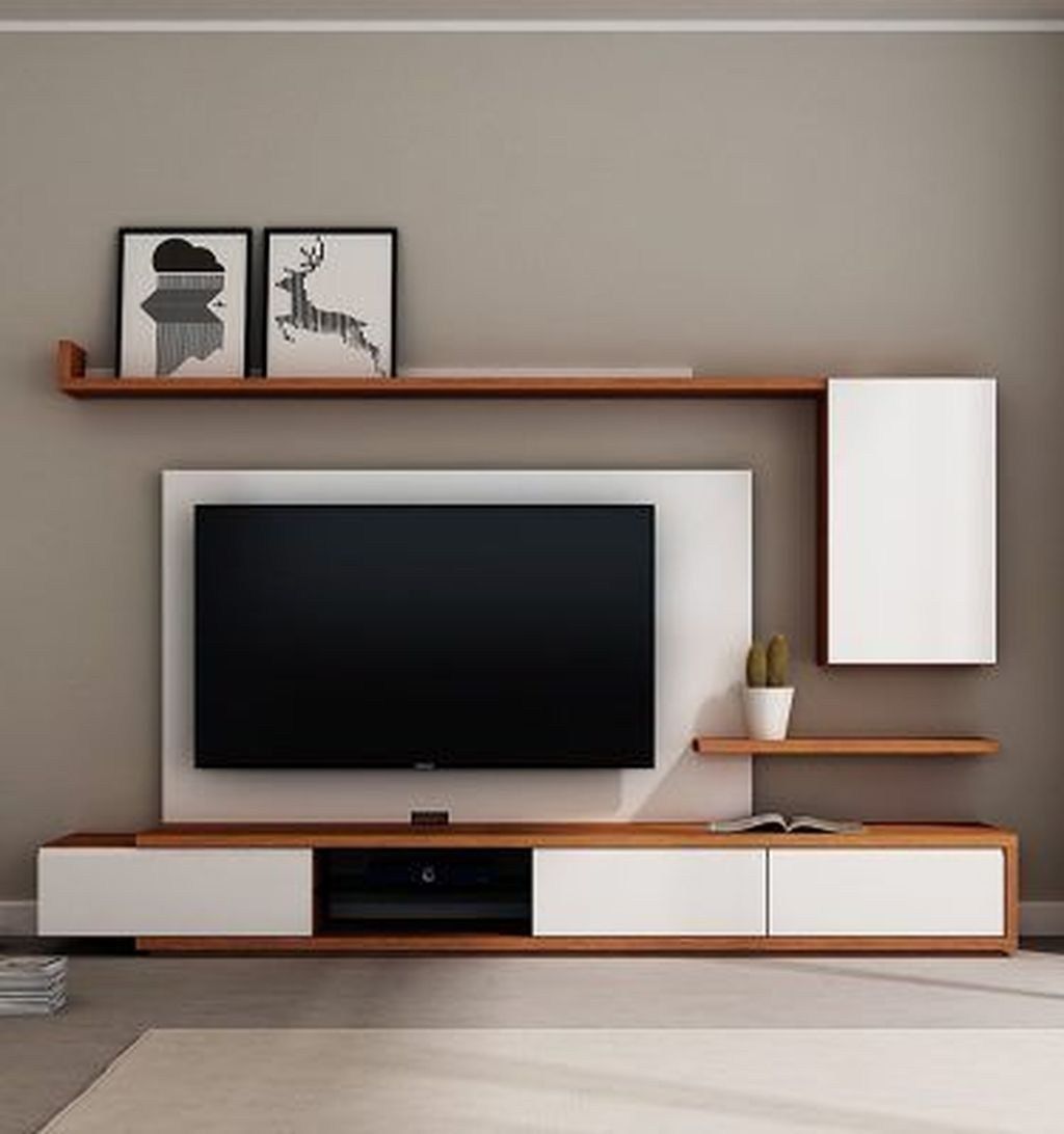 Tv Wall Unit with Electric Fireplace New 46 Cool Bedroom Tv Wall Design Ideas