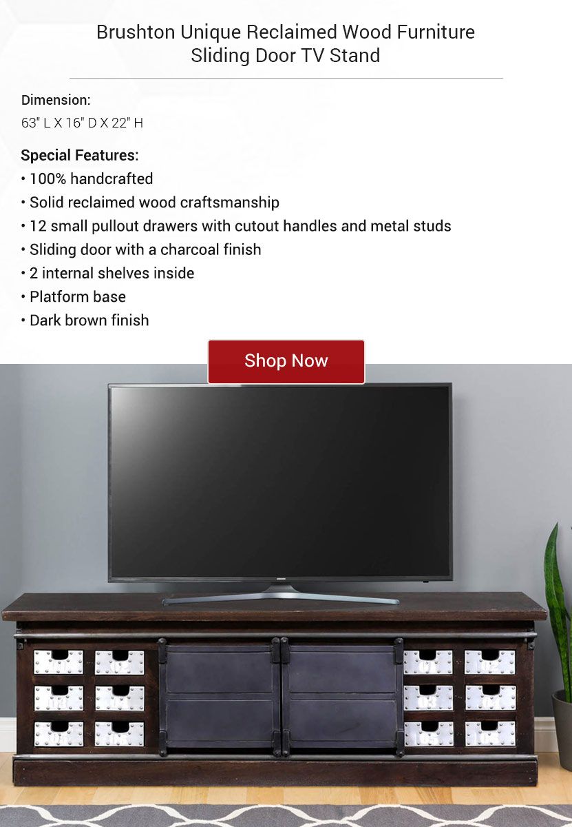 Unique Tv Stands Luxury Brushton Unique Reclaimed Wood Furniture Sliding Door Tv