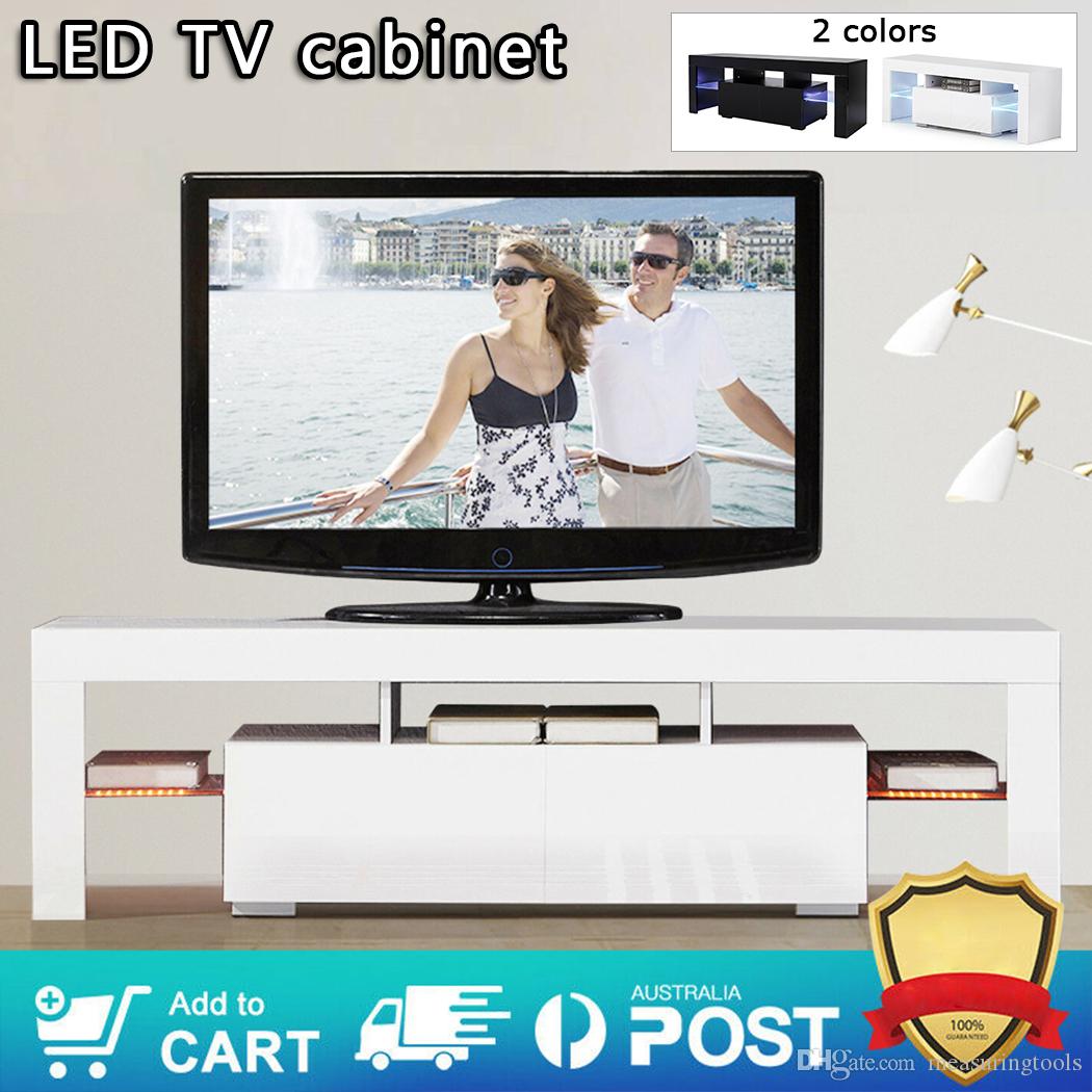 Unique Tv Stands New 2020 160cm Tv Stand Living Room Furniture Led Modern Tv Table Entertainment Center Monitor Stand Flat Screen Riser Cabinet Console From