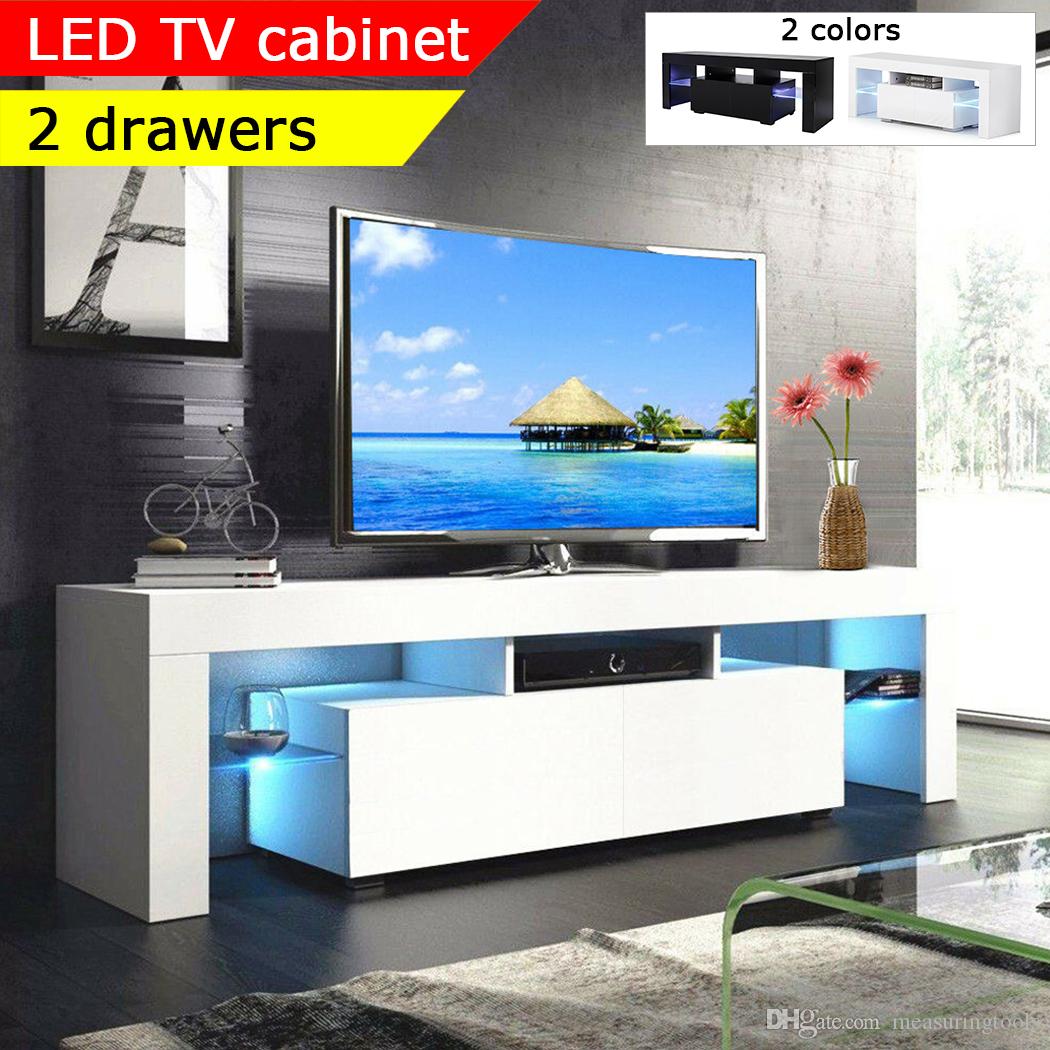 Unique Tv Stands New 2020 160cm Tv Stand Living Room Furniture Led Modern Tv Table Entertainment Center Monitor Stand Flat Screen Riser Cabinet Console From