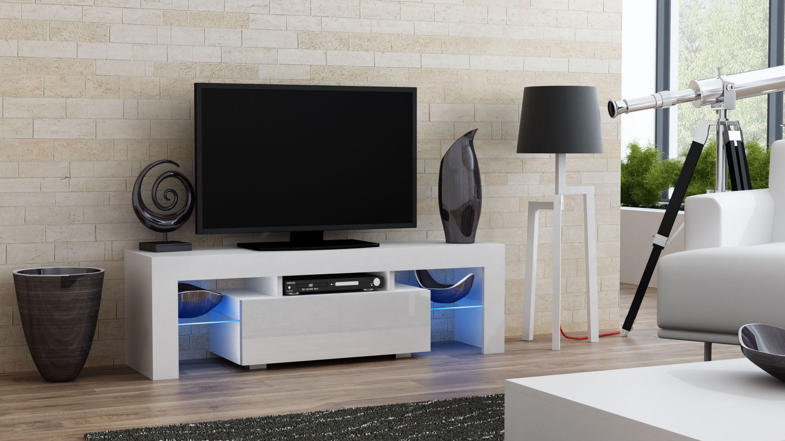 Unique Tv Stands New Milano 130 White Small Tv Stand