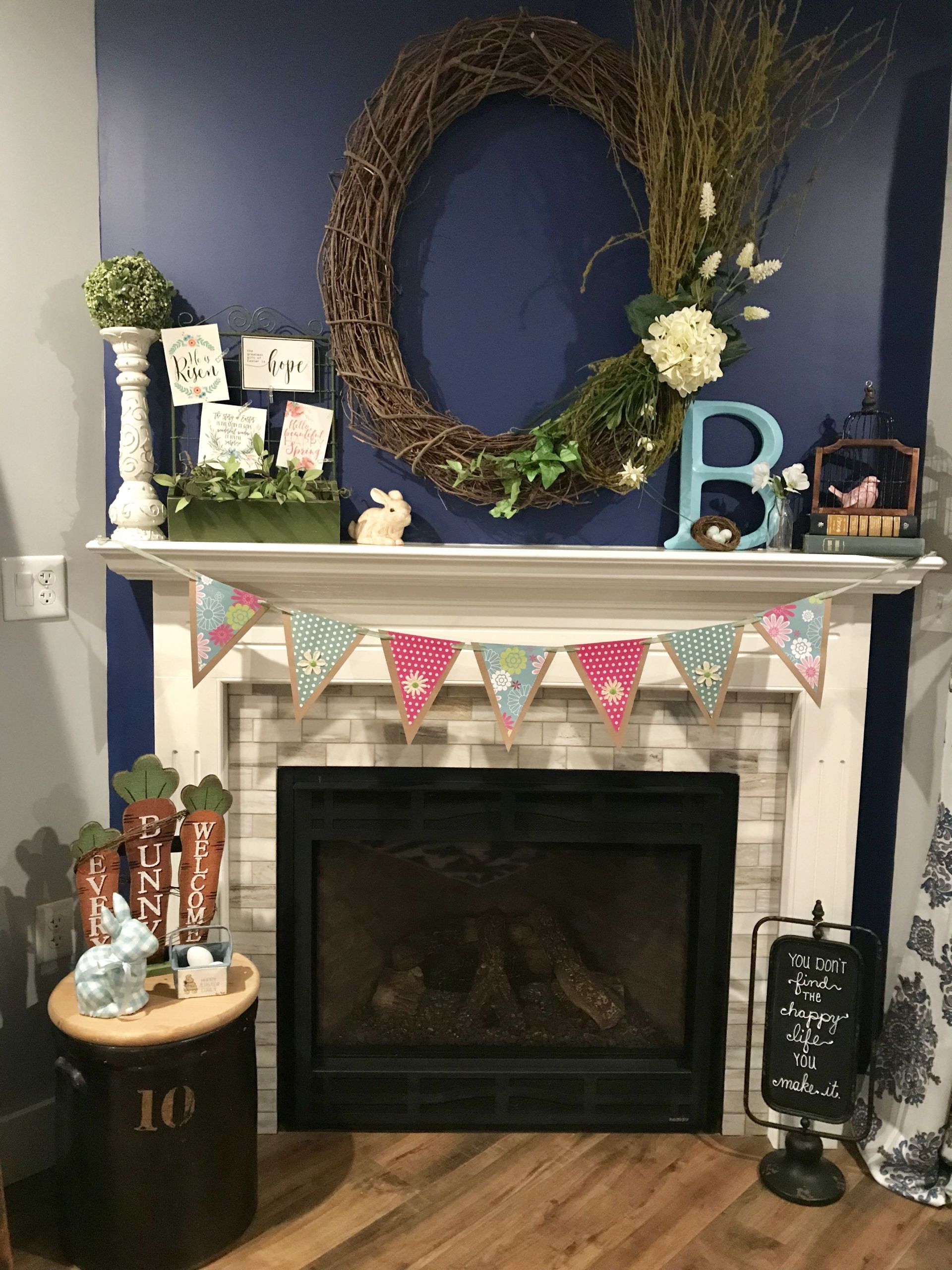 Walmart Fireplace Mantel Elegant Spring Easter Mantel 2019 My Mantel Mania In 2019