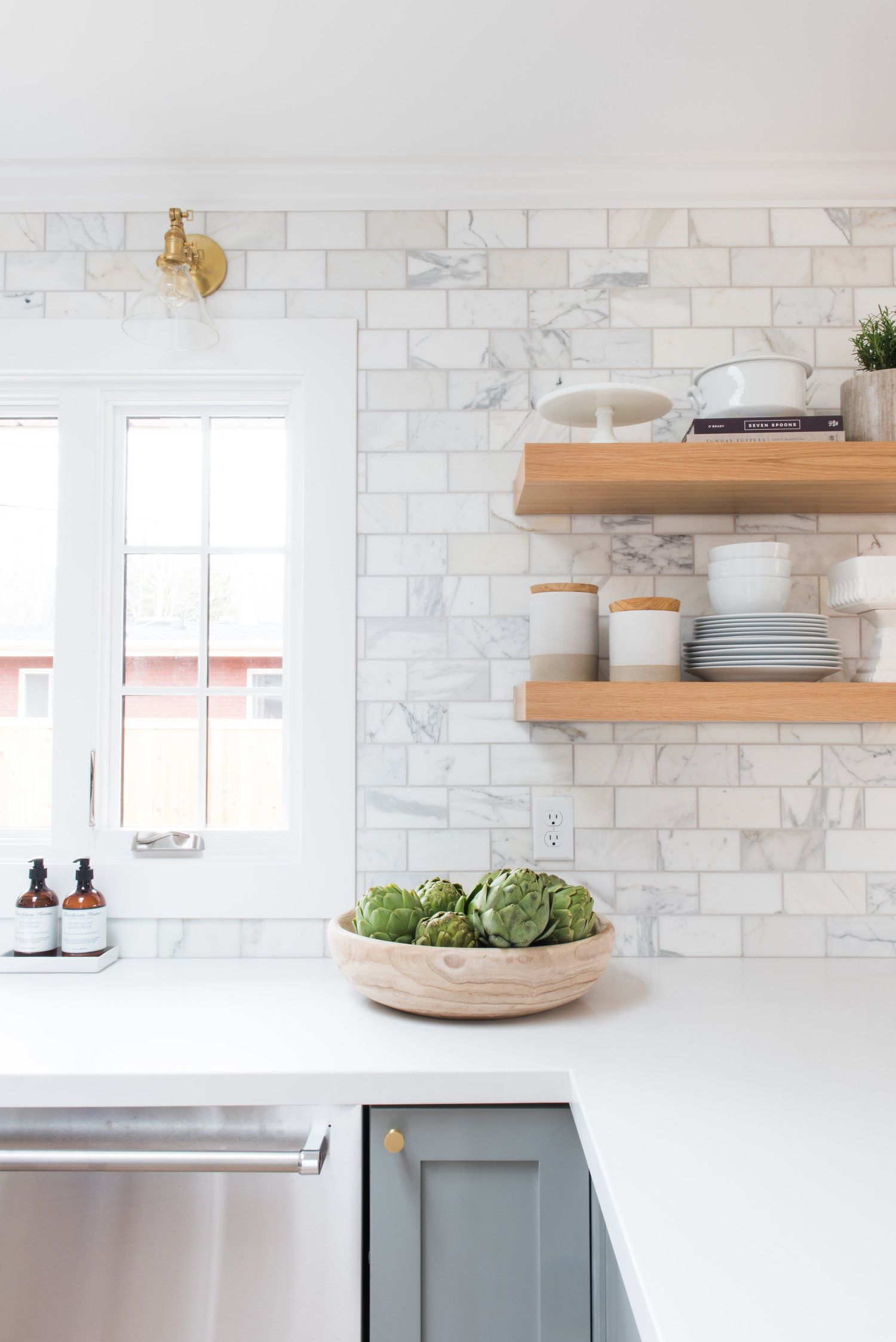 White Brick Backsplash In Kitchen Awesome Emerson Project Webisode Reveal