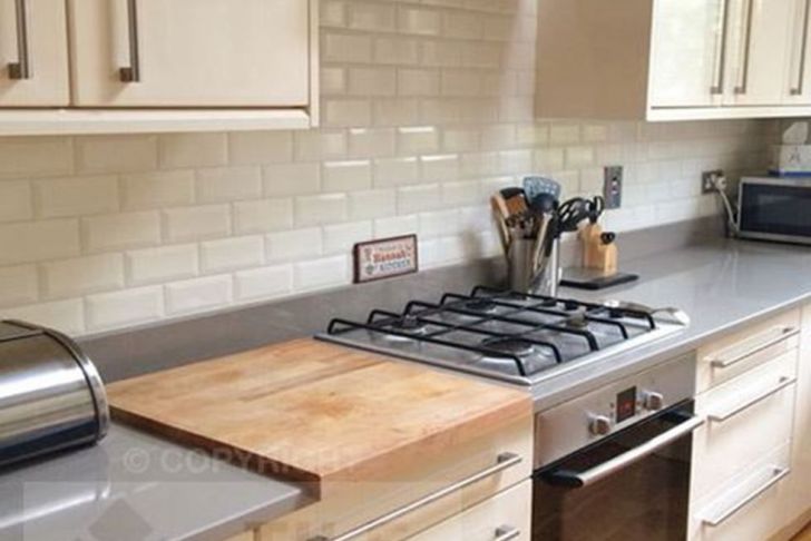 White Brick Backsplash Kitchen Lovely Metro Bone In 2020