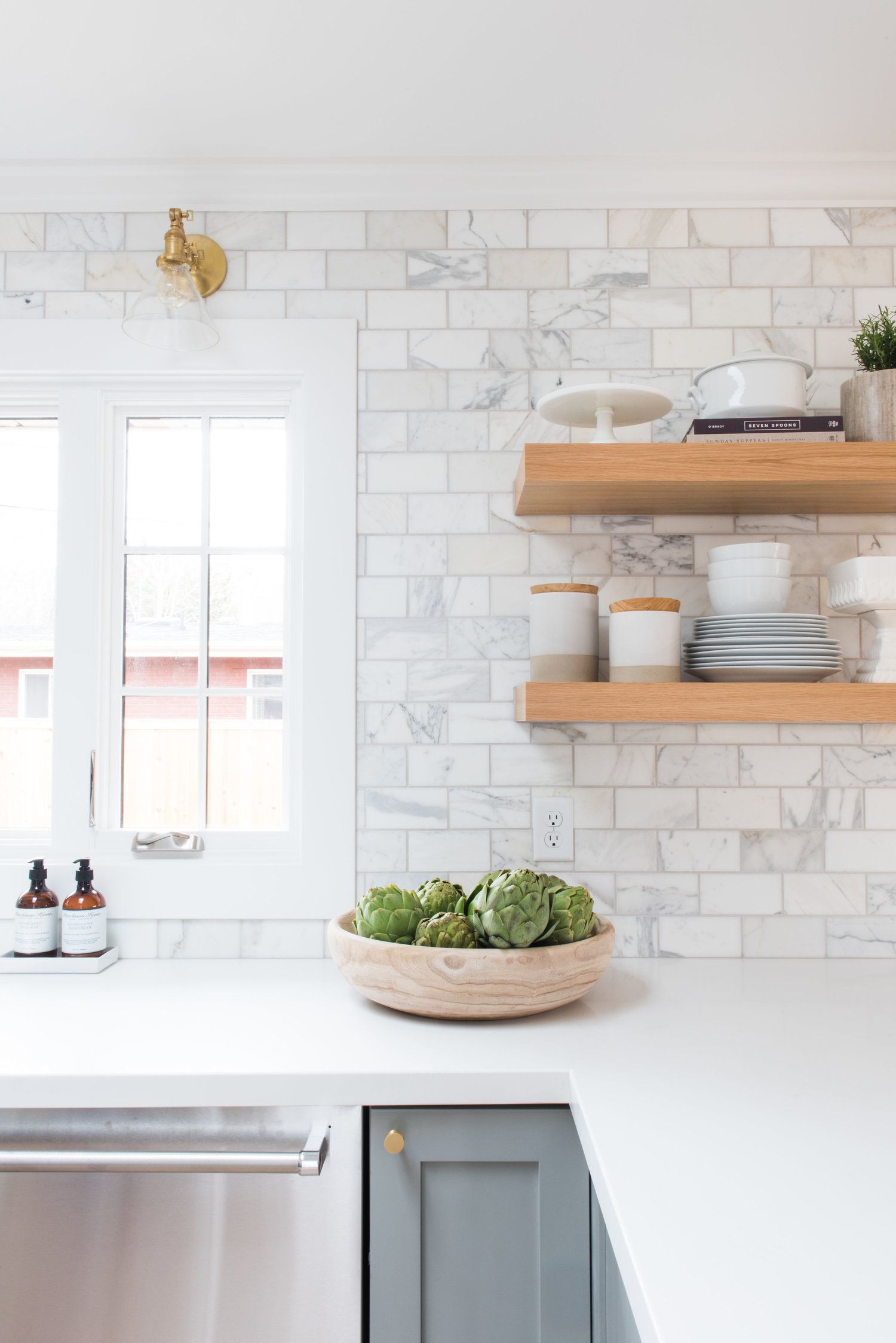 White Brick Backsplash Kitchen Luxury Emerson Project Webisode Reveal