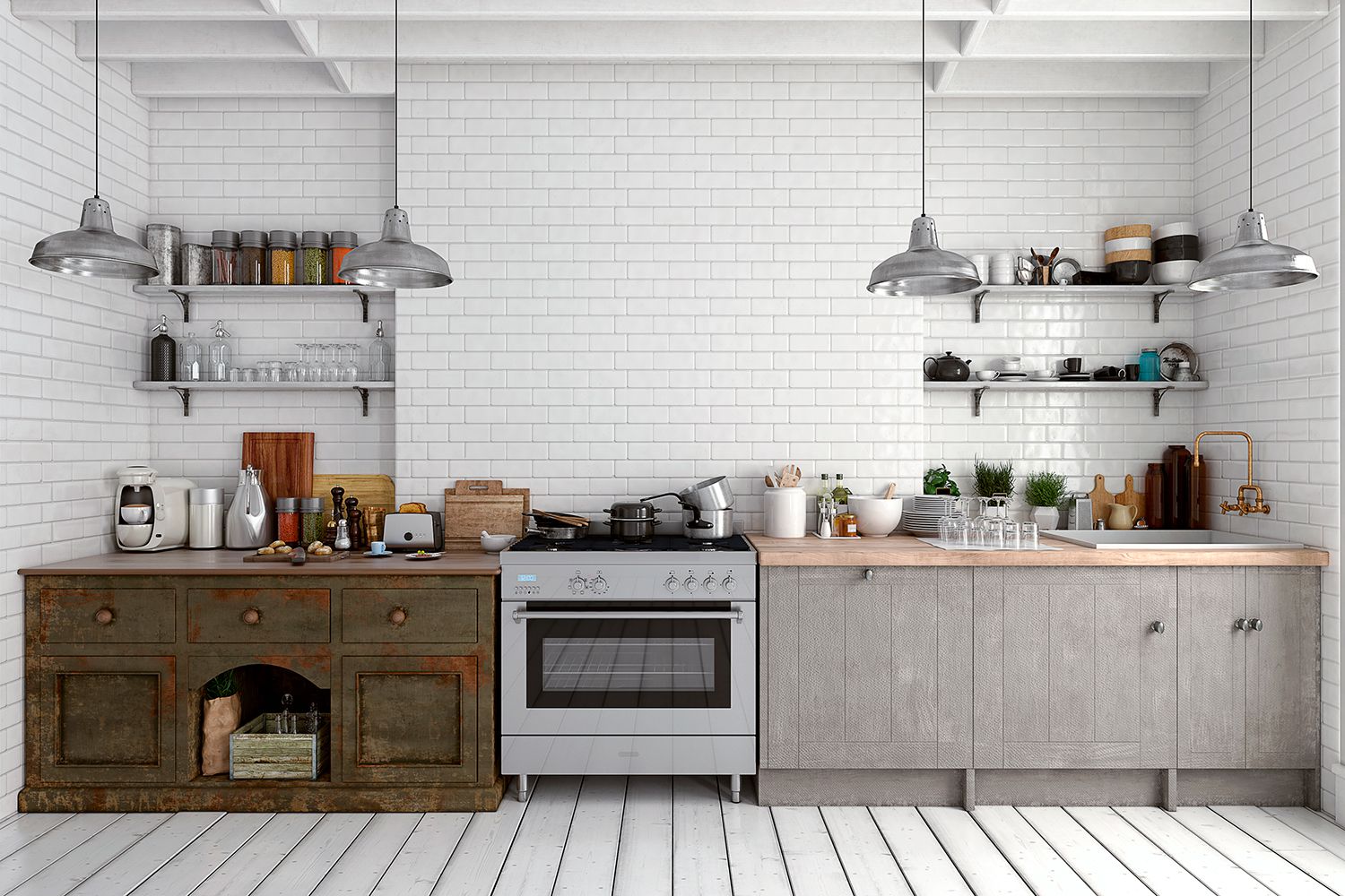 White Brick Backsplash Kitchen Unique the Best Kitchen Backsplash Materials