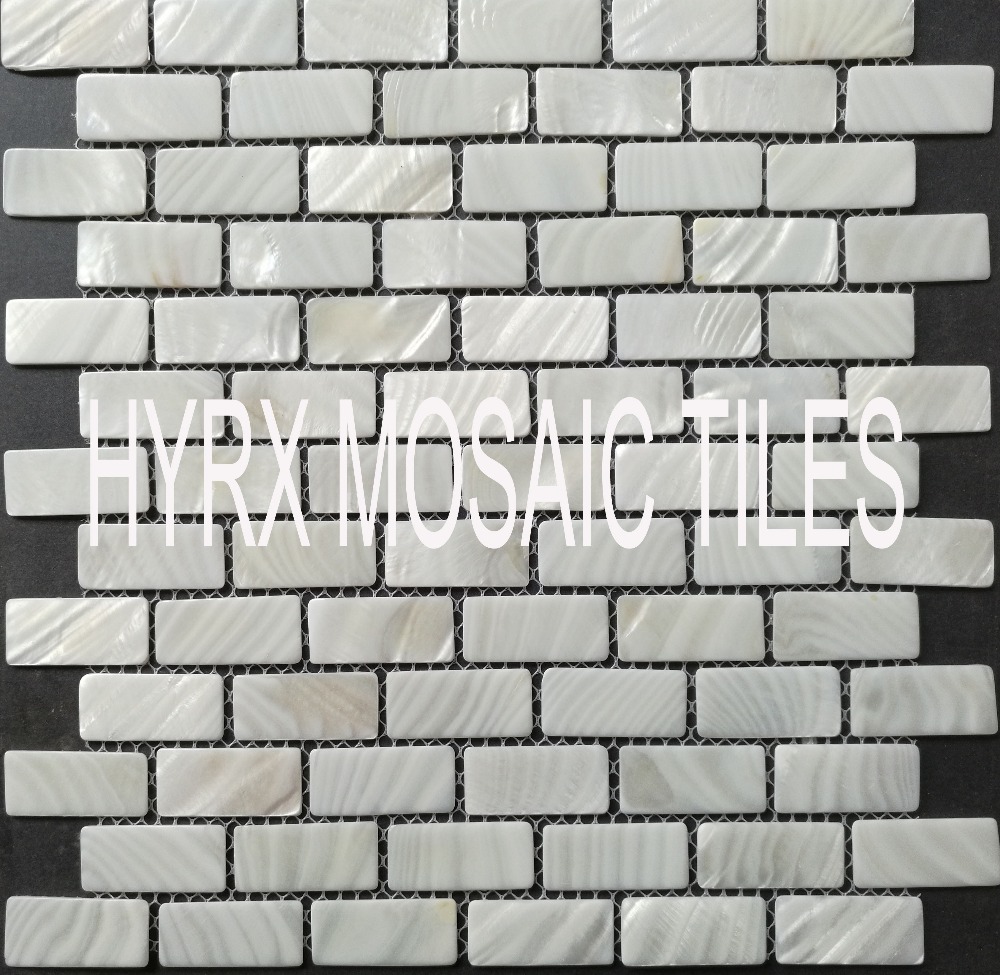 White Brick Backsplash New Ship Tile Mosaic Line Shopping