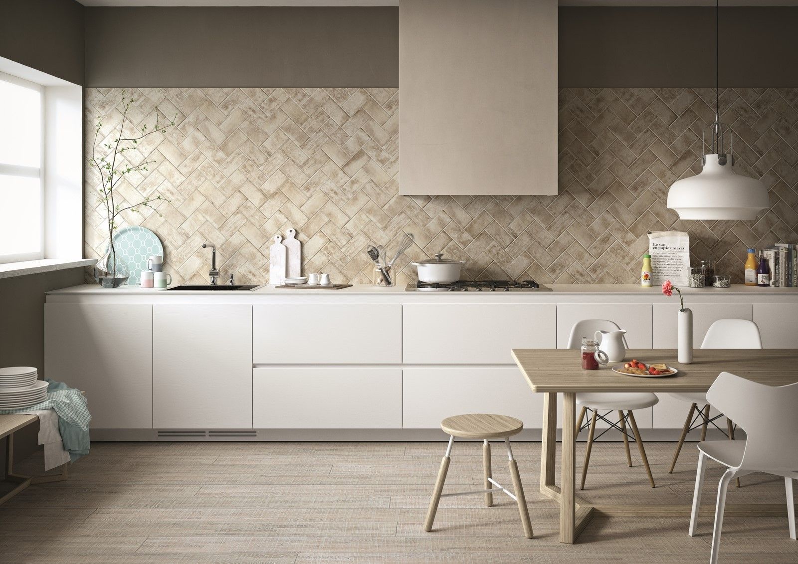 White Brick Tile Backsplash Kitchen Beautiful West End White Brick Effect Wall and Floor Tile