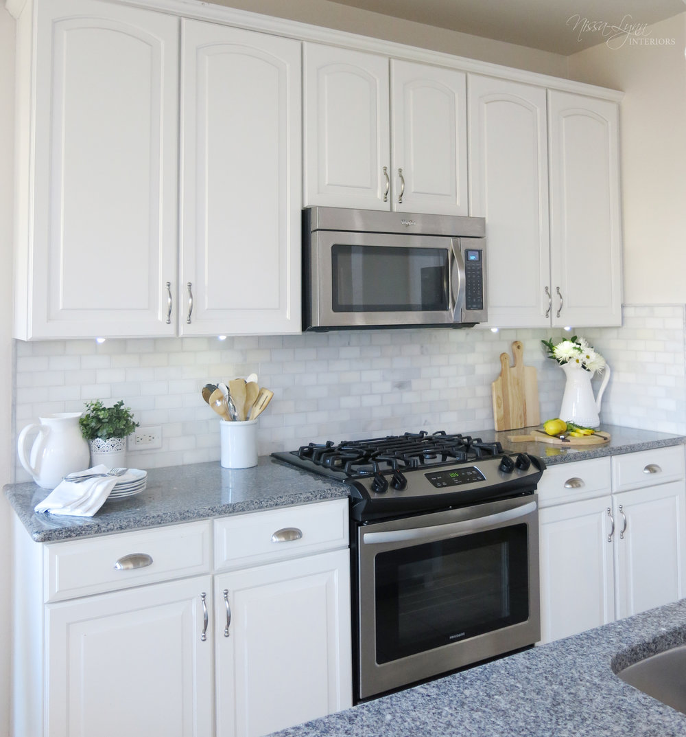 White Brick Tile Backsplash Kitchen Elegant Collaborations — Blog — Nissa Lynn Interiors