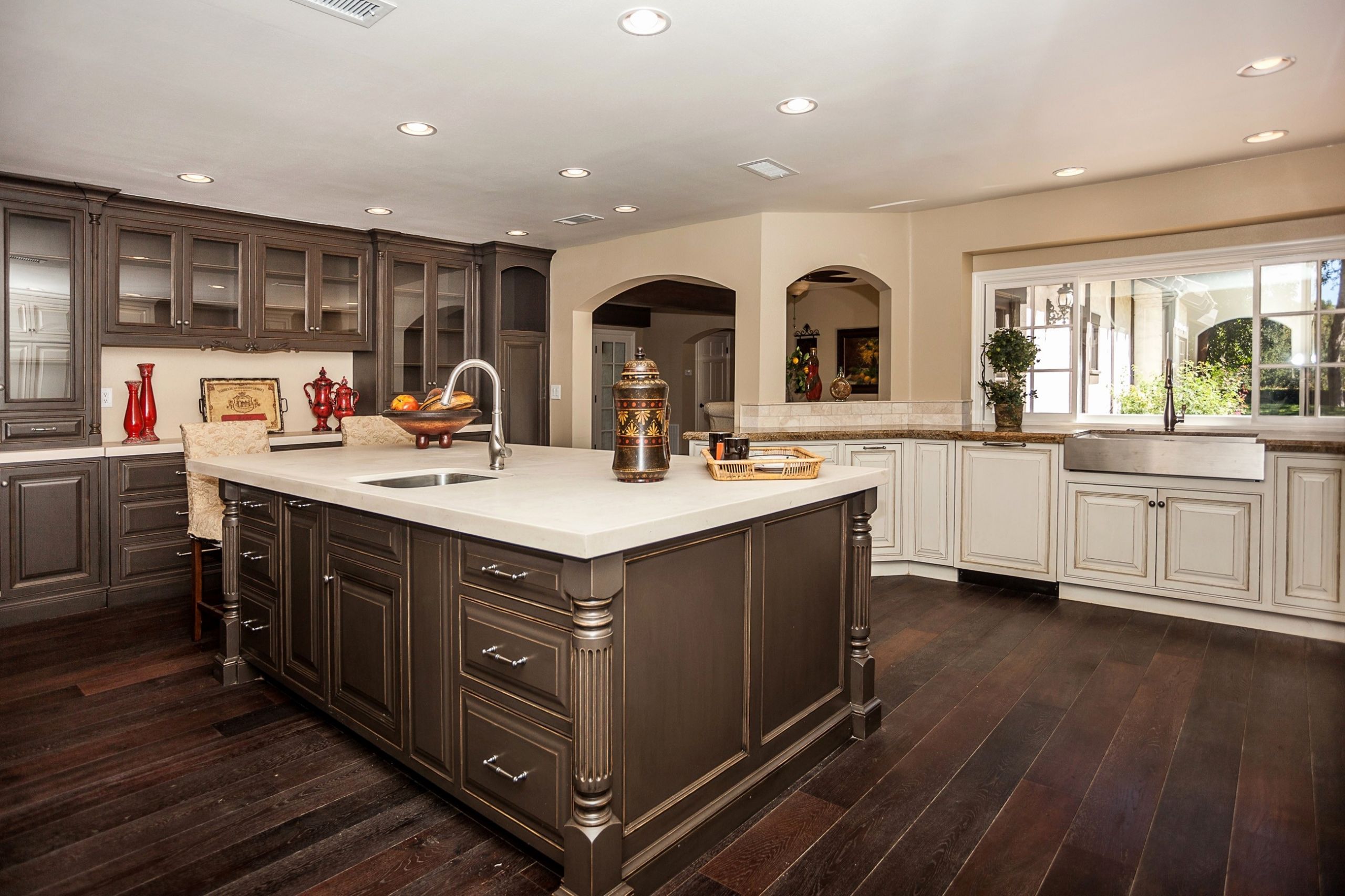 White Kitchen Brick Backsplash Awesome 12 Stylish Grey Hardwood Floors with White Cabinets