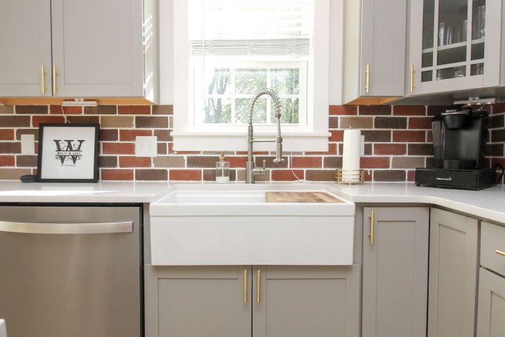 White Kitchen Brick Backsplash Luxury Farmhouse Kitchen Sink with Brick Backsplash Stainless