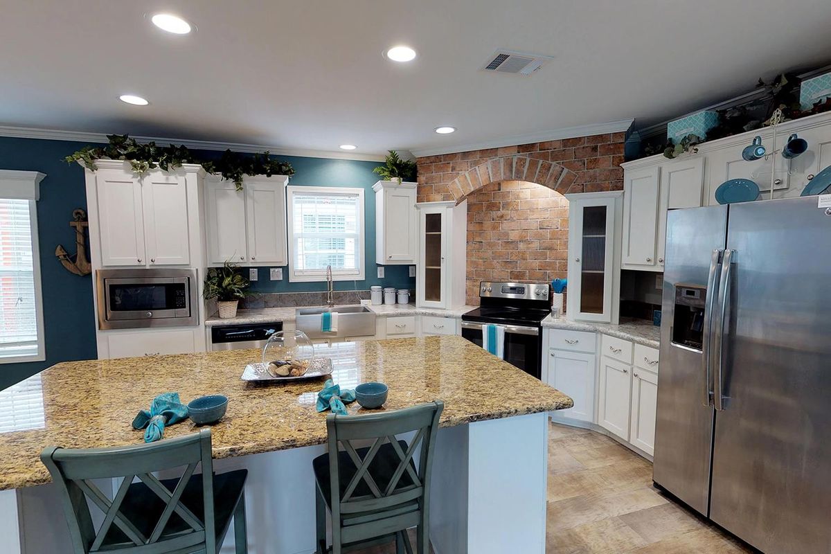 White Kitchen Brick Backsplash Luxury Longview 5065 Model at