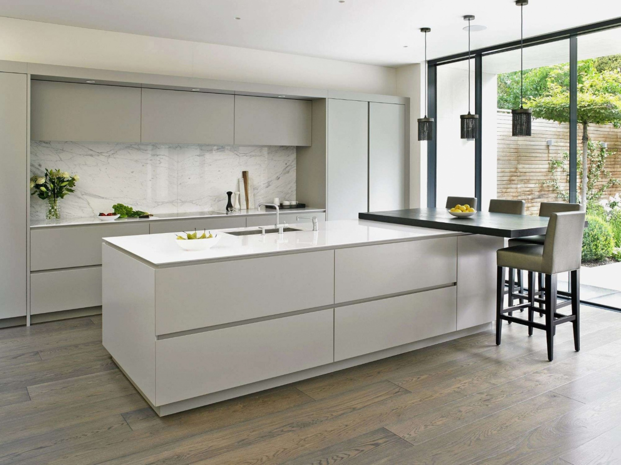 White Kitchen Brick Backsplash Unique Kitchen Tiles Design — Procura Home Blog